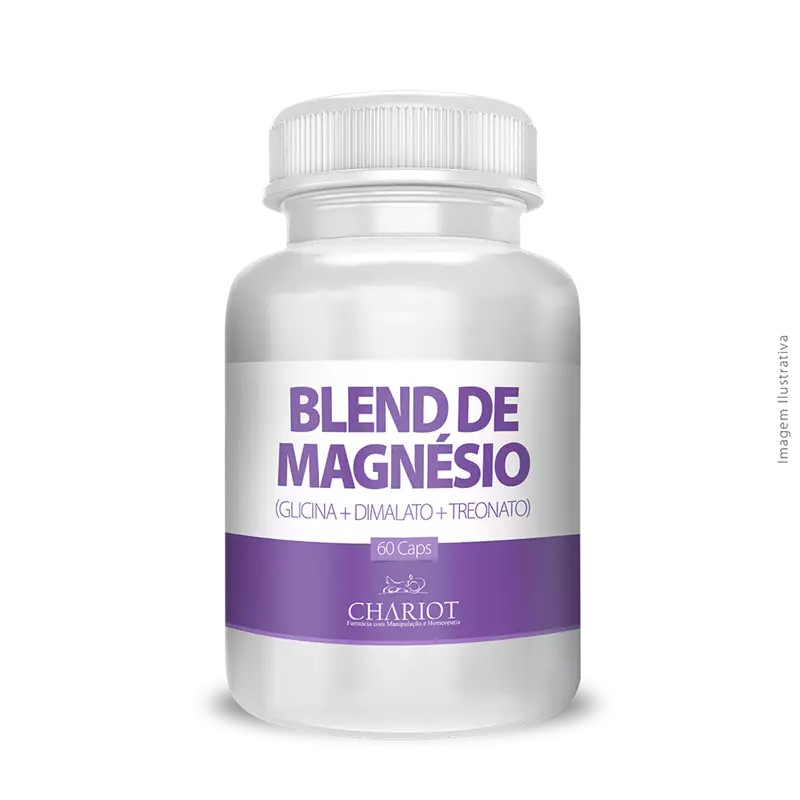 Blend de Magnésio (Glicina + Dimalato + Treonato) 60 Cápsulas