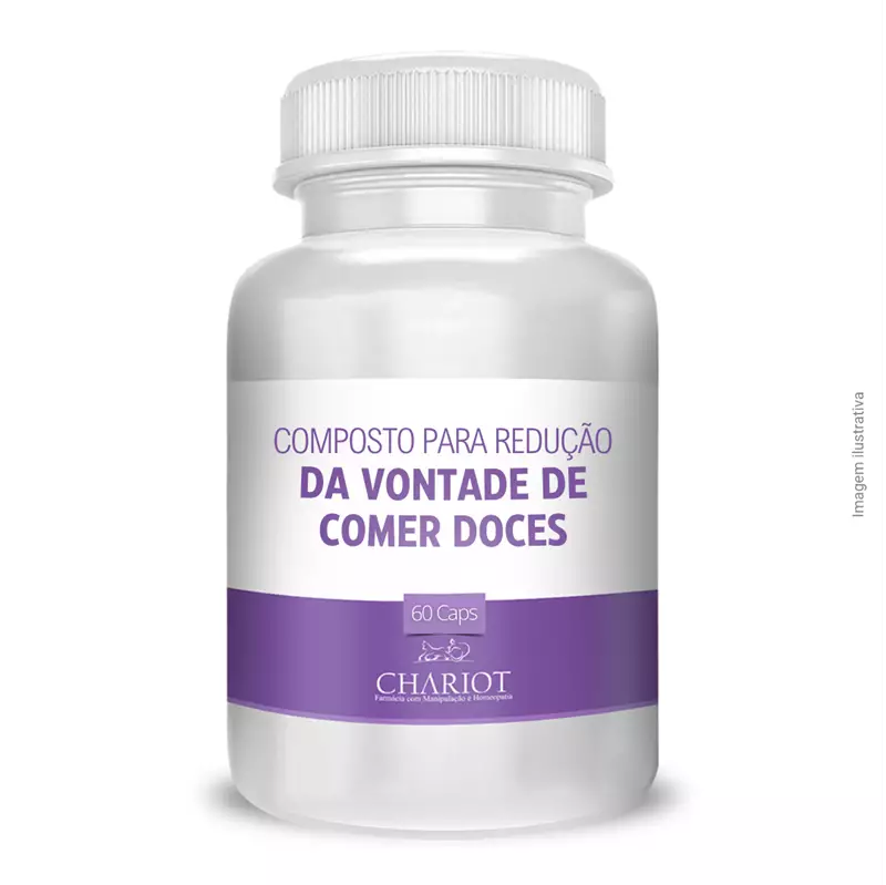 Composto para redução da vontade de comer doces 60 Cápsulas