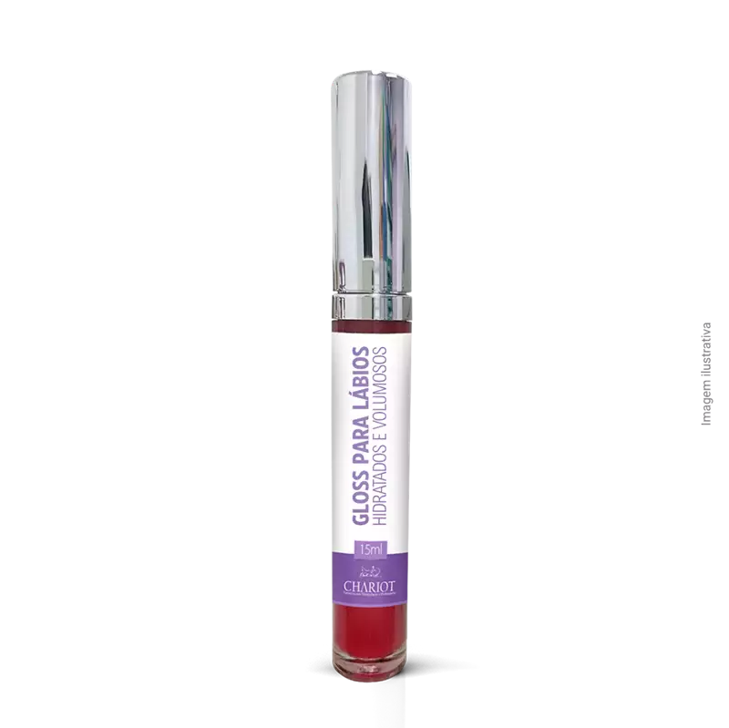 Gloss para lábios hidratados e volumosos 15ml