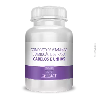 Composto de Vitaminas e Aminoácidos para Cabelos e Unhas 90 Cápsulas 