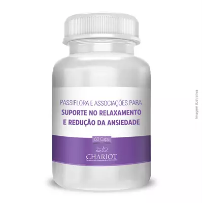 Passiflora e associações para suporte no relaxamento e redução da ansiedade 60 cápsulas